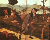 人生的道路(旅行者), 干草车三联画外侧 - 希罗尼穆斯·波希